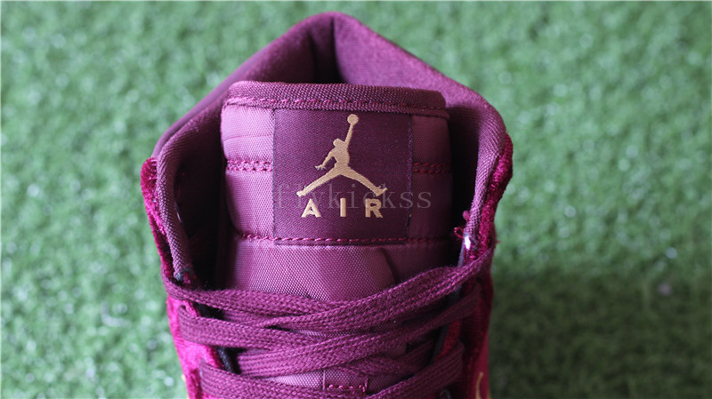 Authentic Air Jordan 1 Velvet Night Maroon